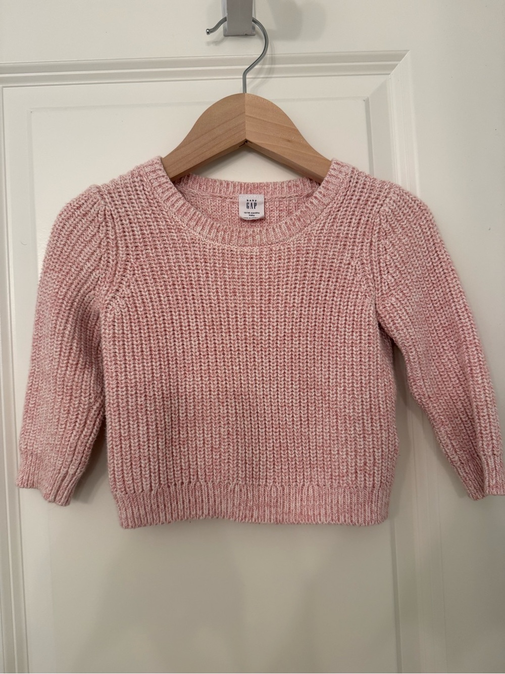 Baby GAP Pink Chunky Knit Crewneck Sweater